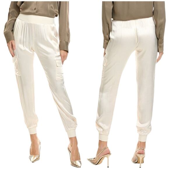 Fate Denim Satin Cargo Jogger SZ L $99 - Picture 1 of 12